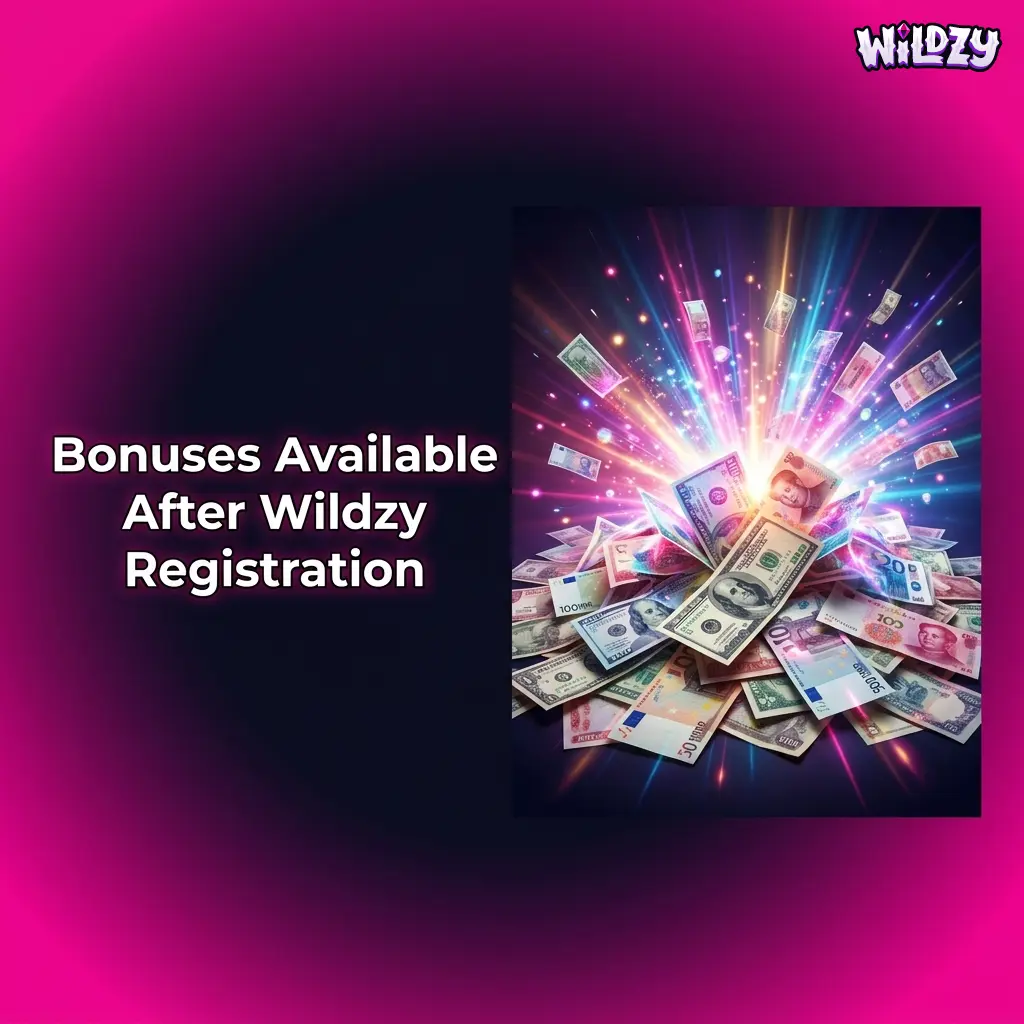 Wildzy welcome bonus up to 600% on slots with EUR 10,000 max, plus promo code field on registration form