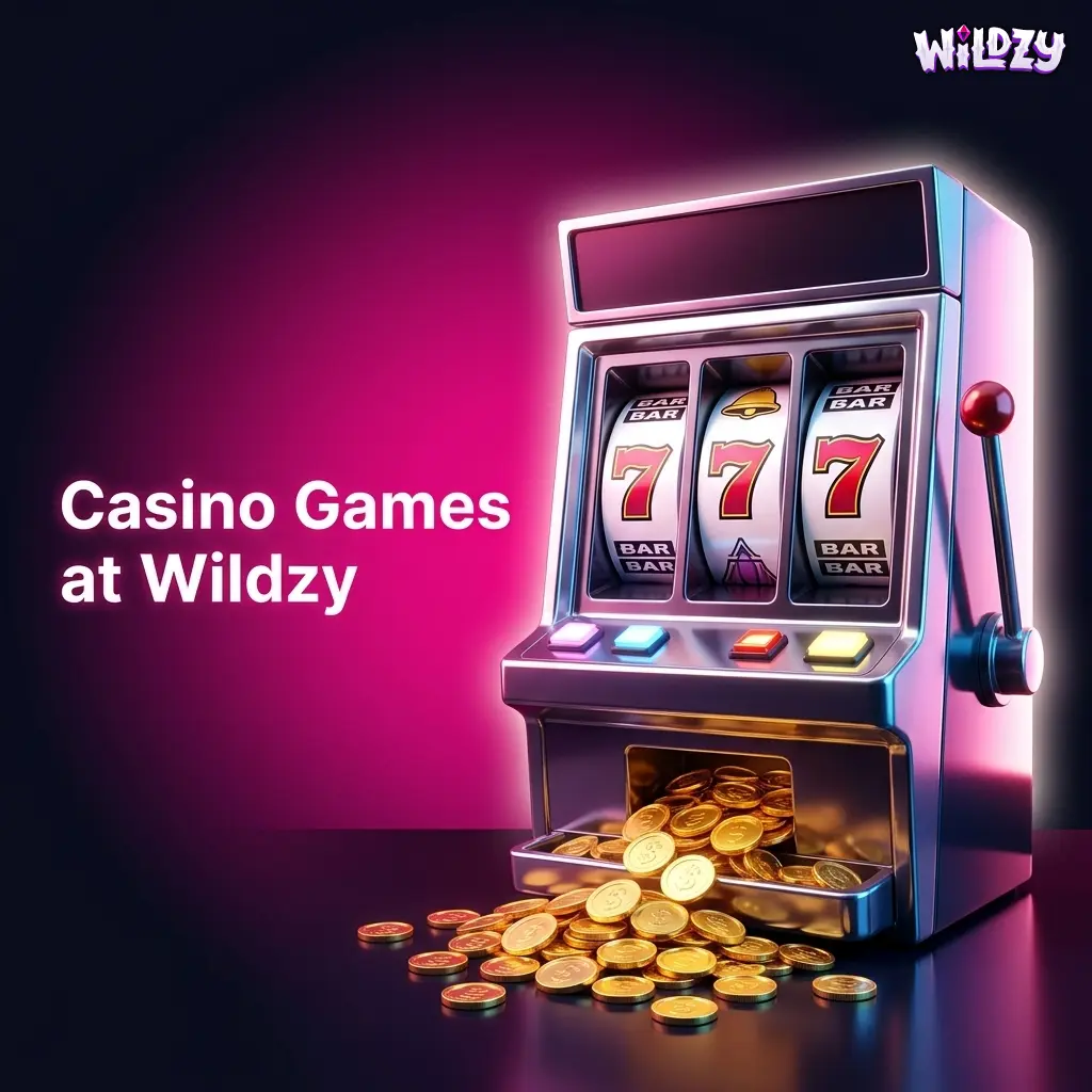 Wildzy casino games lobby featuring pokies, live dealer, table games, jackpots, crash games and more for Australian players