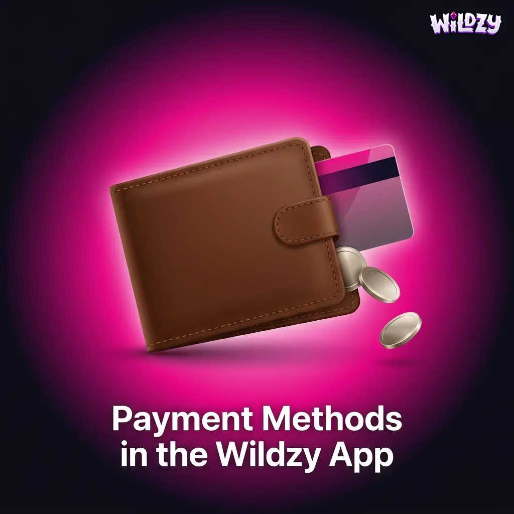 Wildzy App payment methods including Visa, Mastercard, Apple Pay, Revolut, and crypto with limits and processing times