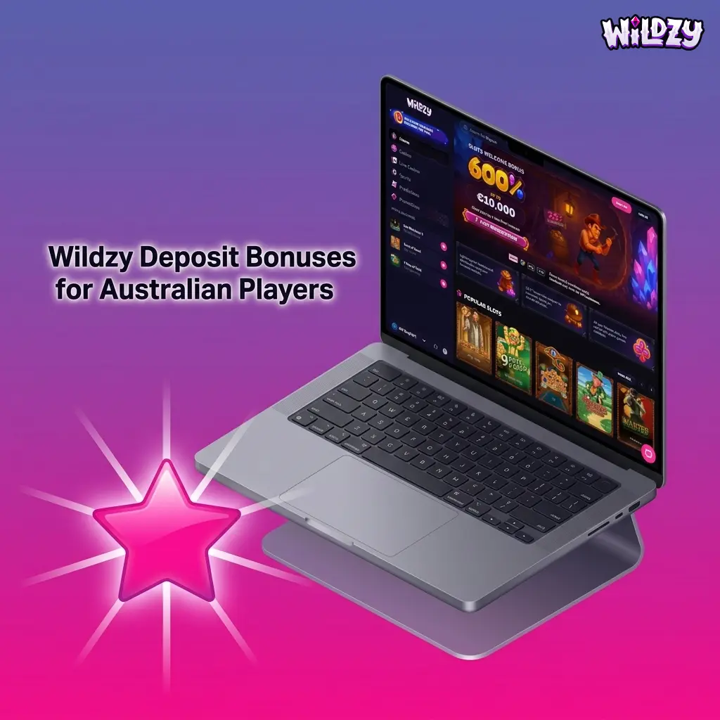 Wildzy casino deposit bonus offer up to AUD 2000 plus 200 free spins for Australian players across first four deposits