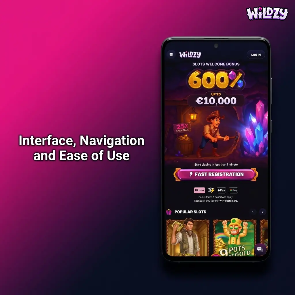 Betway mobile app interface showing bottom navigation bar with Sports, Casino and Account tabs for one-handed use