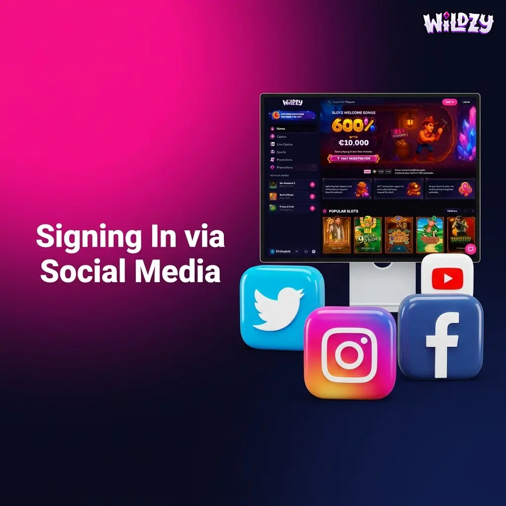 Social media sign-in screen showing Google and Telegram login icons for fast account access on mobile device